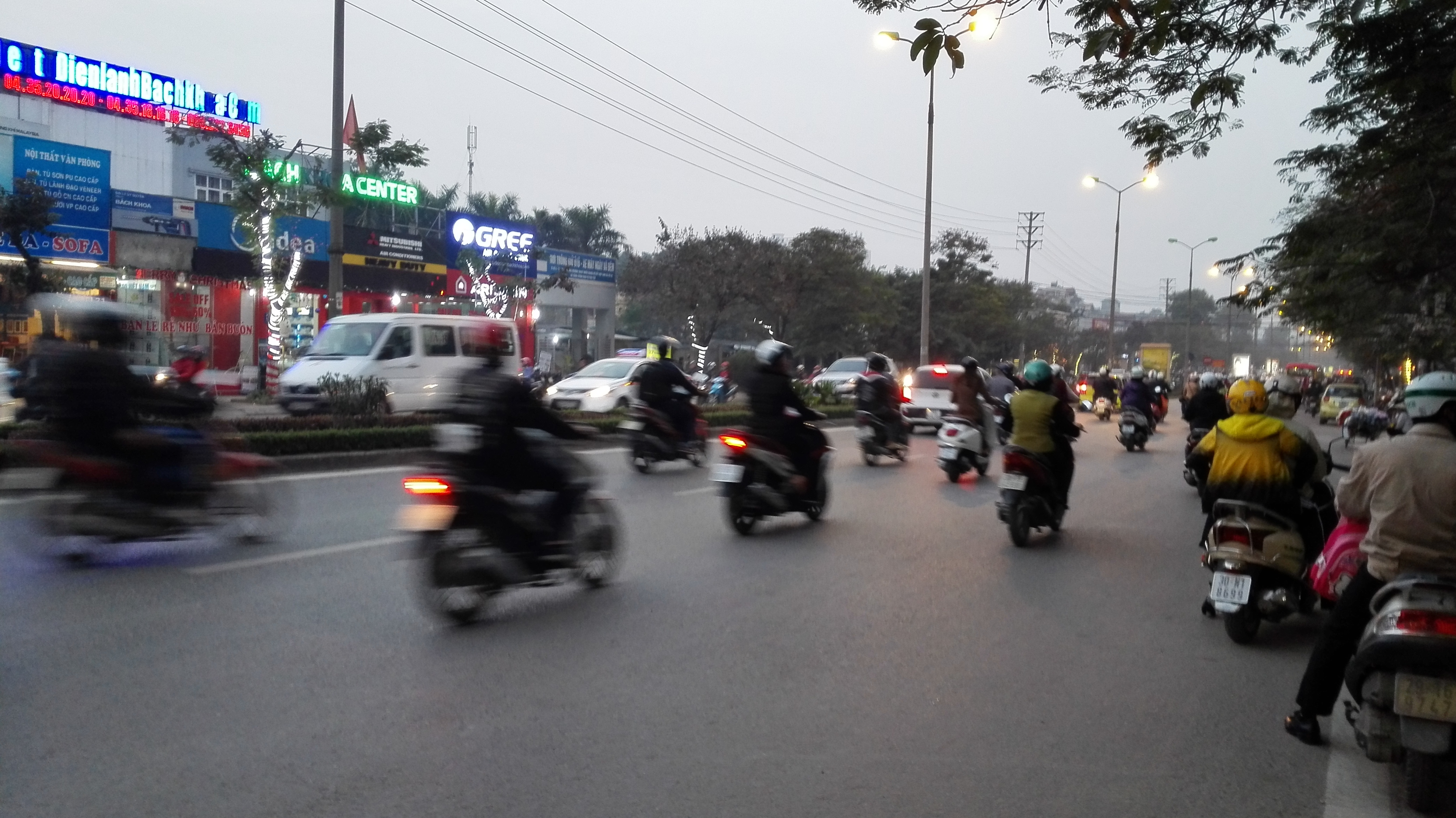 Evening commute in Hanoi