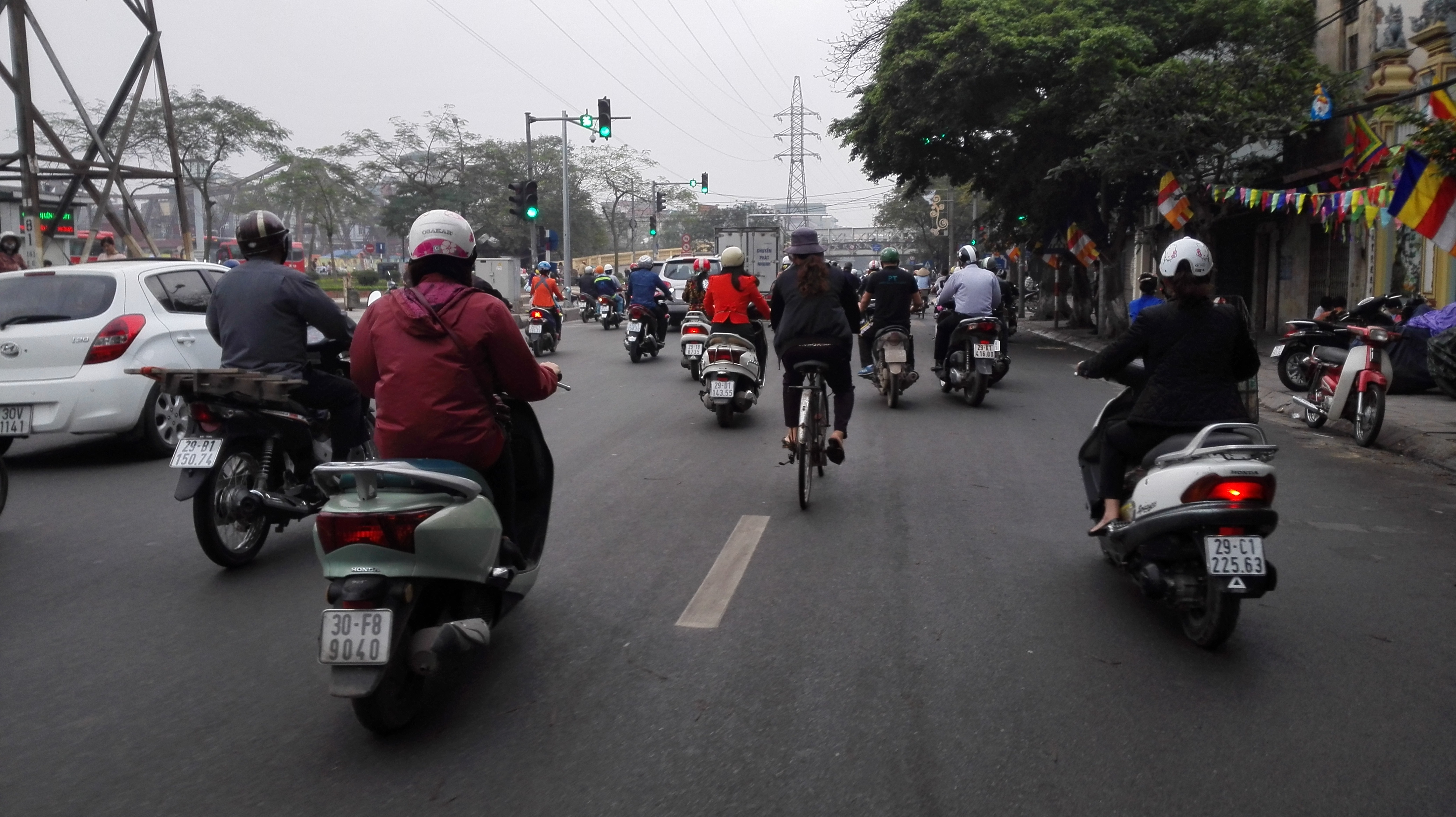 Morning commute in Hanoi