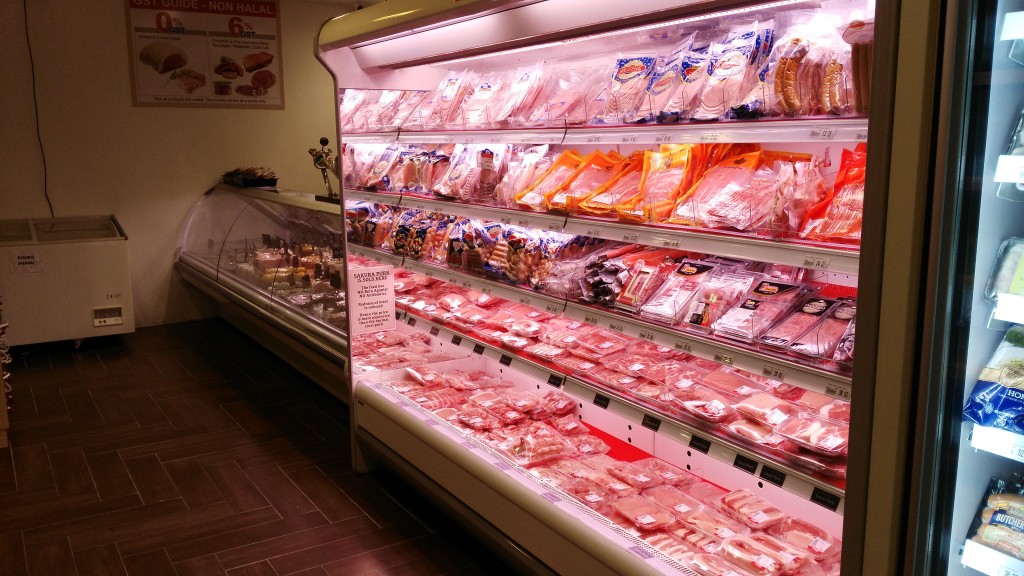 The pork section of Jaya Grocer in Mont Kiara